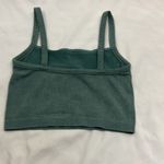 Colsie green ribbed spaghetti strap cropped top woman’s size large Photo 5