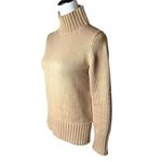 J.Crew Cotton Ribbed Turtleneck Sweater Camel XXS | NWT Minimalist Quiet Luxury Tan Photo 3
