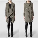 All Saints Portere Draped Hooded Parka in Army Green 4 Photo 9