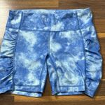 Lululemon Tie-Dye Athletic Shorts Women’s Speed Up Teal Black Photo 3