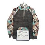 Hooey Medium Pullover Hoodie Gray Geometric Print Long Sleeve Photo 3