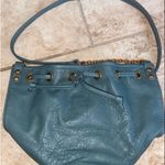 Vintage HOBO SMALL BUCKET CROSSBODY PURSE Dark Green Genuine Leather Photo 0
