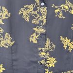 Poet Maxi Dress Womens Large Black Gold Haiku Koi Fish Print Photo 6