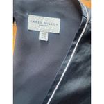 Karen Millen Black Embroidered V Neck Cap Sleeve Top UK 14 US 10 Photo 2