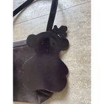 Tous Rare Vintage  Brown Signature Teddy Bear Suede‎ Hand Bag 7"x6" Photo 2