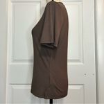 Verdusa Ribbed Mock Neck Short Sleeve Top Size L Photo 4