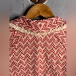 LILLA P Red Chevron Cotton Jacket. Size Small Photo 5