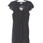 BCBGeneration Black & White Diamond Print Ruffle Mini Dress Photo 0