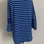 Hannah Woman Size Large Women's Blue White Top Photo 2