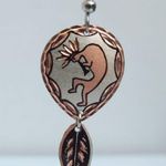 Beautiful Vintage Copper Earrings, Western Boho Style Vintage Jewelry White Photo 2