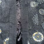 Chico's  Womens Size 2 L Black Cotton Sequin Embroidered Beaded Embellished Jacket Photo 5