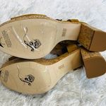 Free People Brook Suede Platform Heels Cork Sole Mustard Gold Camel Sz 40 Photo 9
