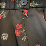 Pendleton Vintage  Skirt Set 90s Blouse Poppy Print Floral Black Red Matching 12 Photo 7