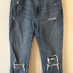 Abercrombie & Fitch Abercrombie &β Fitch Ankle Straight Ultra High Rise Distressed Jeans Size 25/0s Photo 0