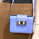 Rebecca Minkoff Mini Box Sammy Periwinkle Blue Leather Crossbody Mini Bag Photo 4