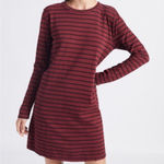 Current/Elliott Beatnik Long Sleeve Striped Mini Dress in Cabernet Size 0 NWT Photo 0