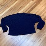 Aerie Cozy Long Sleeve Mockneck T-Shirt Navy Blue size medium Photo 4