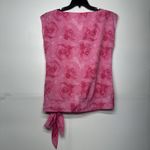 New York and Company NY&C Cowl Boat Neck Blouse Womens S Pink Rose Waist Tie Photo 5