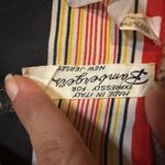 Vintage Red Navy stripes, 20" square, Polyester Bambergers Italian handkerchief Black Photo 3