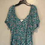 Luxology green floral, full length dress size large new with tags Photo 4
