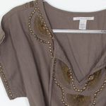 Victoria's Secret  Embellished Linen Blend Short Sleeve‎ Dress Womens Size Medium Photo 2