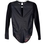 ZARA NWOT Black Mesh Panel Bodysuit Size M Photo 5