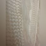 ZARA  Blouse Crop Top Semi Sheer FEATHER Fringe NWOT Photo 3