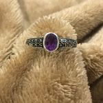 JACK JUDITH  Amethyst Marcasite Sterling 925 Ring Photo 1