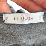 Rose Gal High Low Ruffle Button Up Grey Vest Large Indie Steampunk Boho Retro Gray Photo 4