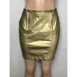 Anne Klein New. faux gold metallic mini skirt. 4/6 Photo 2