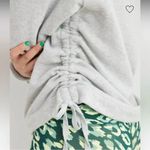 Aerie Hoodie Sweatshirt Oversized Cinch Side Ruched Pullover Grey Cropped XS NEW Photo 1