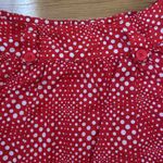 New Look Vibrant Red Polka Dot A-Line Skirt Photo 1