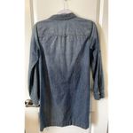 J.Crew Shirt Dress Womens XS Chambray Denim Roll Tab Sleeve Button Casual pockets Photo 1