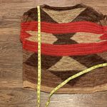Ralph Lauren Lauren Aztec Geometric Sleeveless Knit Sweater Red Tan Brown S/M Photo 9