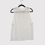 Lululemon Womens Top White All Yours Tank Crewneck Sheer Pima Sleeveless Size 8 Photo 2