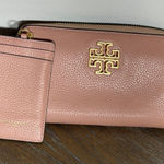 Tory Burch Pink Pebbled Leather Zip Around Wallet Card Holder Set Photo 0