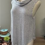 We The Free  Cowl Neck Black and White Knit Tank Top Large Photo 2