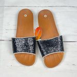 Sole Society Sole Selection Womens Golden Glitter Style Slide Sandals Sz 39 Photo 7