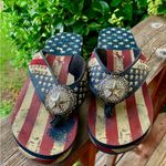 Montana West  Stars & Stripes Bling Flip Flop Sandals Photo 9