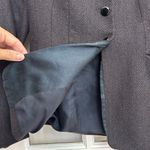 W By Worth Vintage  Black Wool Blazer Velvet Trim Timeless Classic Size 8P Petite Photo 3