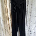 Blashe Women's Special Occasion Strapless Front Cross Back Tie Wide Leg Jumpsuit Black Size L Photo 2