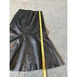 Dana Buchman  Women's Black Leather Fit and Flare Skirt Size 8 Photo 3
