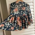 Show Me Your Mumu Floral lace up Top Photo 4