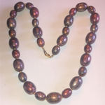 Vintage Metallic Bronze Dark Gray Beaded Boho Retro Necklace Photo 5