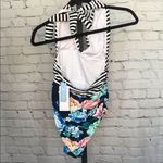 Cupshe NWT One Piece Floral and Stripe Print Photo 1