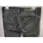 Miss Me Skinny Jeans - Black, Rhinestone Embellished, Size 28, Angel Wings Photo 6