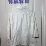 Apt. 9 EUC  women’s white black outlined button front 3/4‎ sleeve blouse top 0X Photo 5