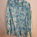 Westbound  2X Pastel Dot Floral Button Down Blouse Photo 0