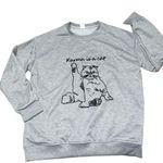 Karma is a Cat sweatshirt XL gray Photo 0