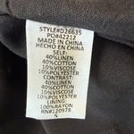 Entro  Linen Blend Midi Dress Womens Small Black Cream Resort Boho Beach Vacation Photo 4